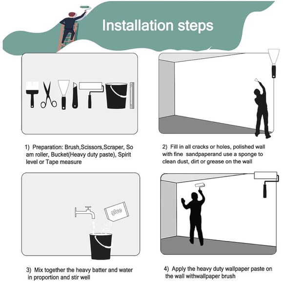 Elegant Gray Jungle Tropical Plant Wallpaper/Wall Mural - Picture 4 of 7